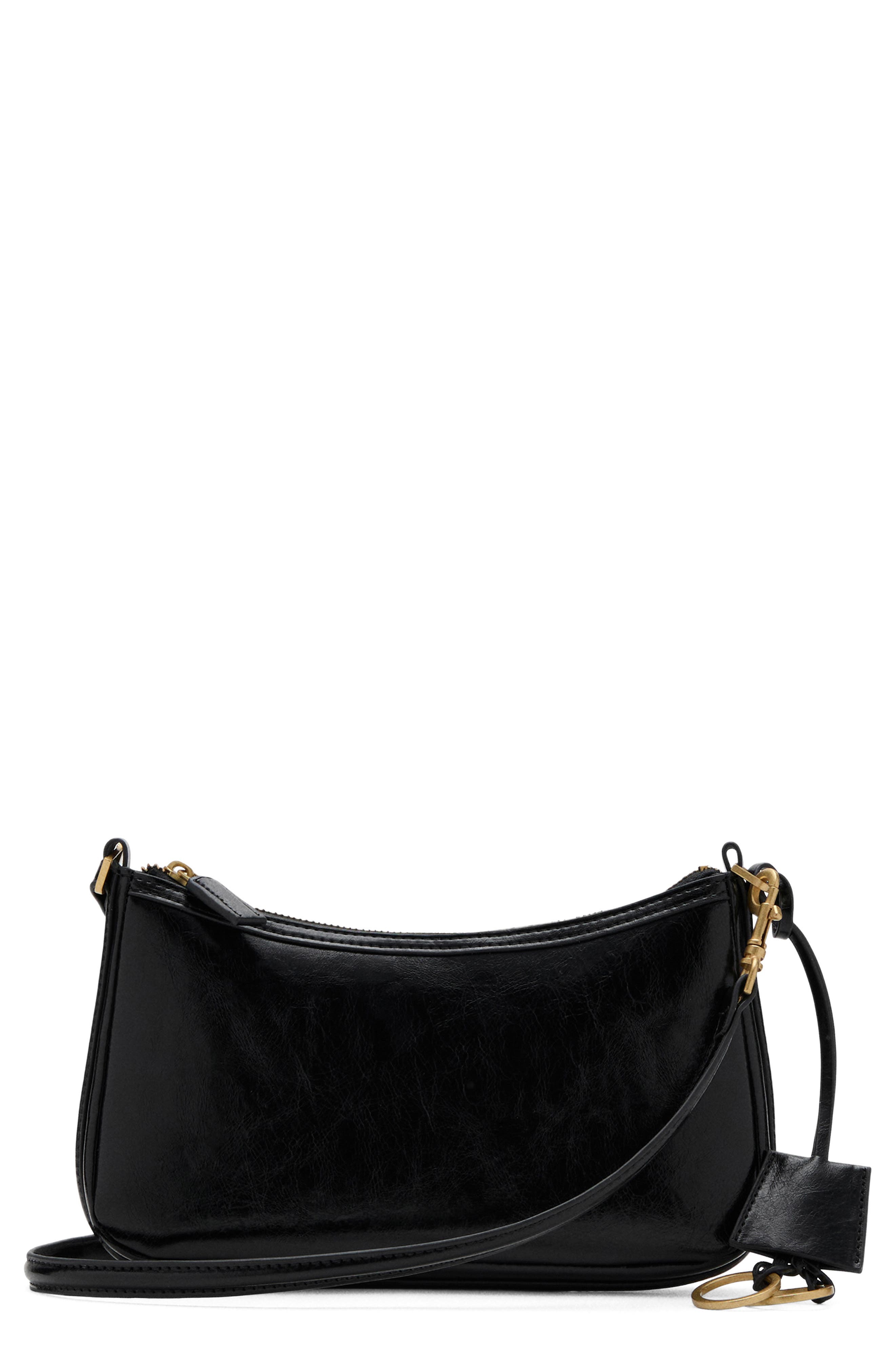 MANGO Faux Leather Crossbody Bag, Main, color, 
