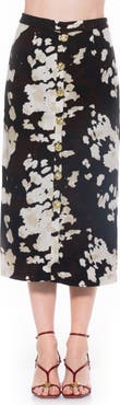 Alexia Admor Carla Button Front Midi Skirt