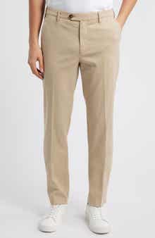 Canali Regular Fit Flat Front Comfort Twill Pants