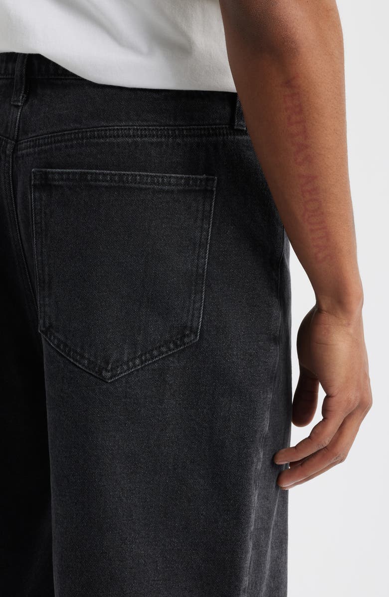 BP. Baggy Denim Shorts, Alternate, color, Black Faded