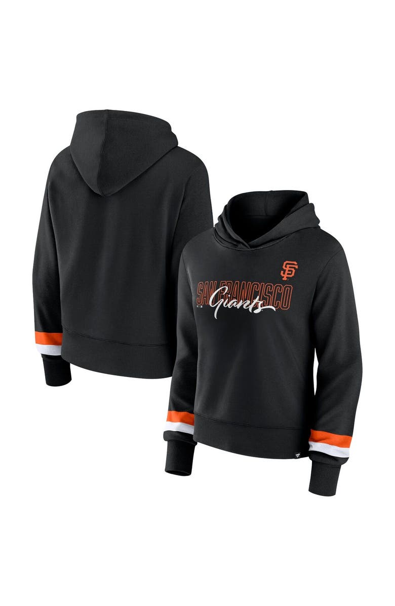 FANATICS Women's Fanatics Branded  Black San Francisco Giants Over Under Pullover Hoodie, Main, color, 
