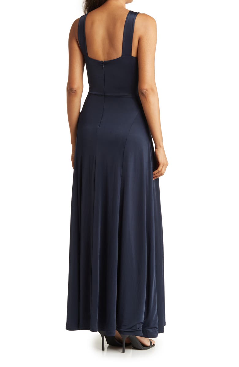 Love By Design Geneva V-Neck Sleeveless Maxi Dress, Alternate, color, Navy Blazer