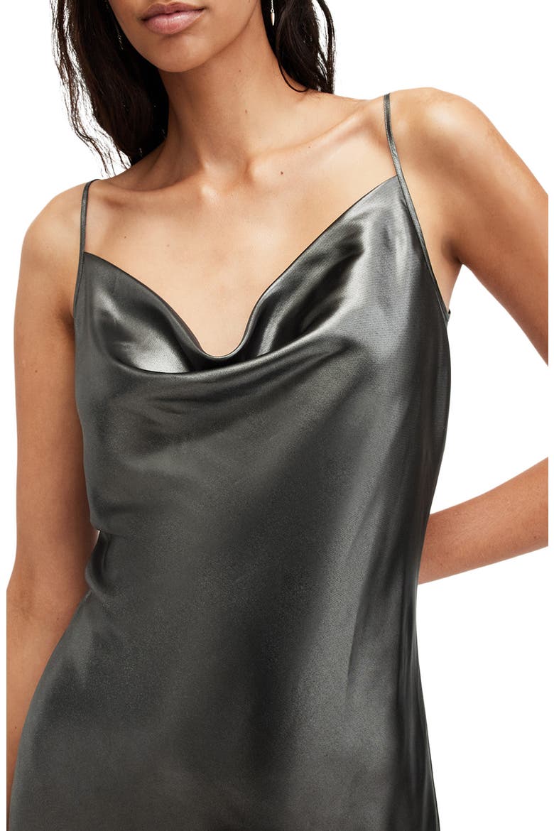 Hadley Metallic Satin Slipdress, Alternate, color, METALLIC GREY