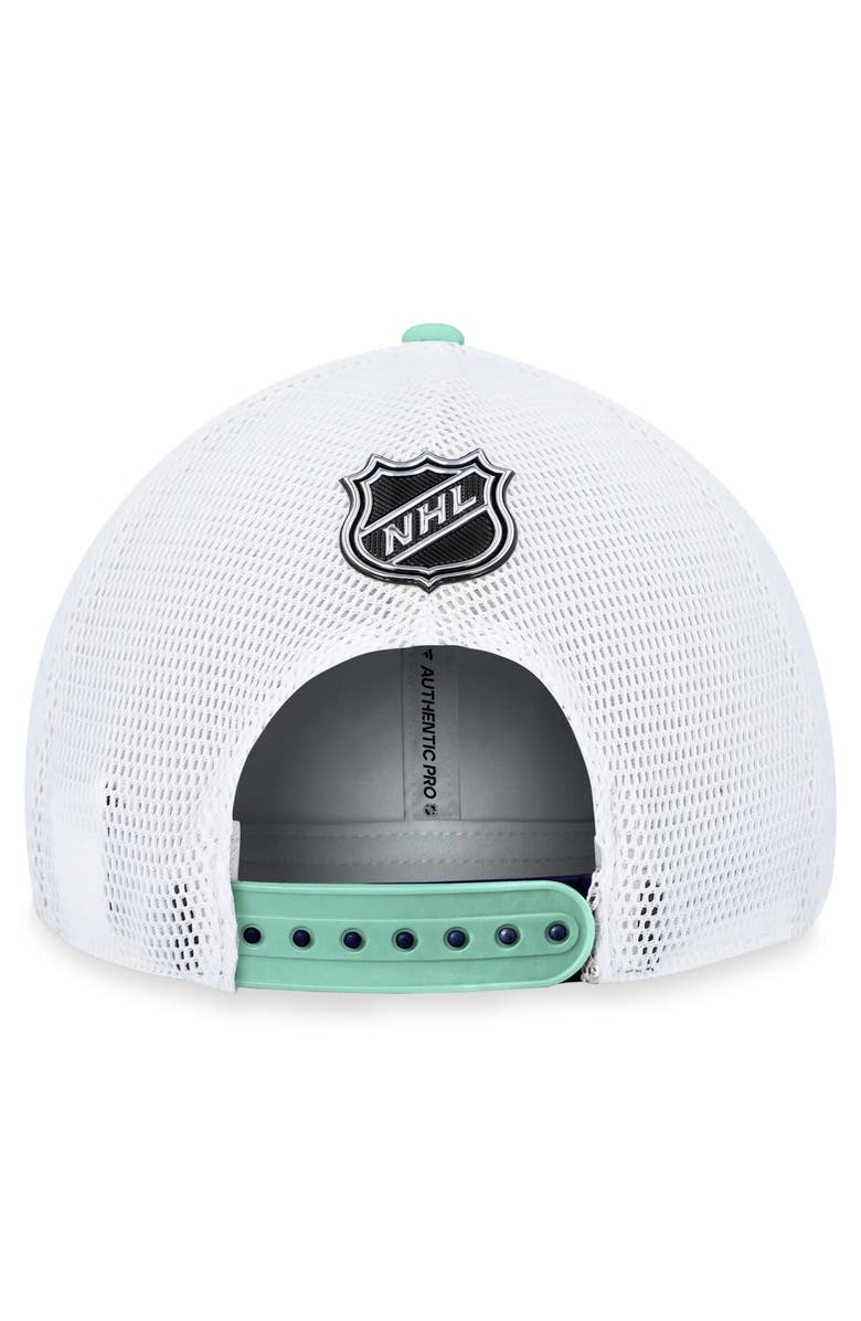 FANATICS Men's Fanatics Branded Deep Sea Blue Seattle Kraken Authentic Pro Rink Trucker Adjustable Hat, Alternate, color, Navy