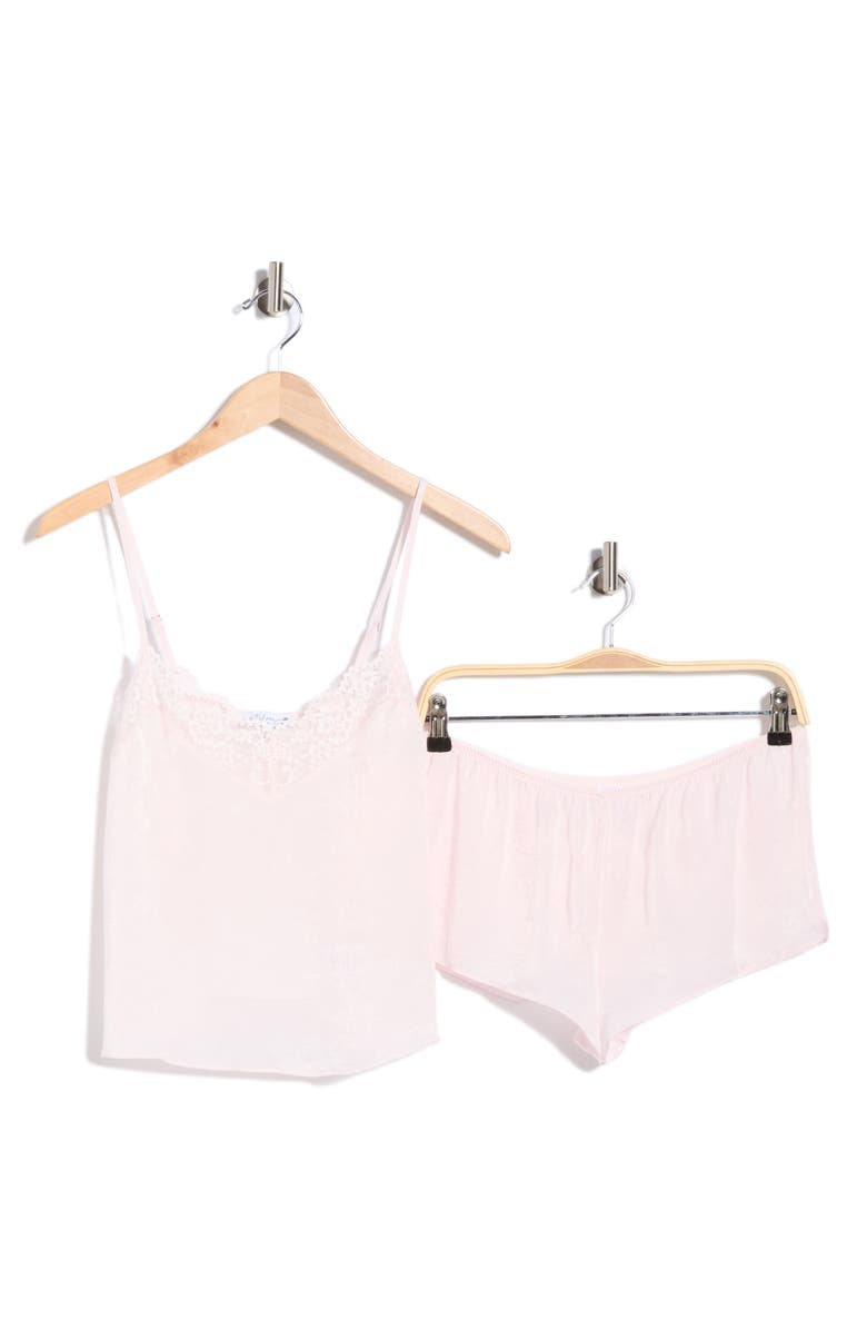 In Bloom by Jonquil Maxine Shimmer Satin Cami & Short Pajamas, Main, color, Light Rose