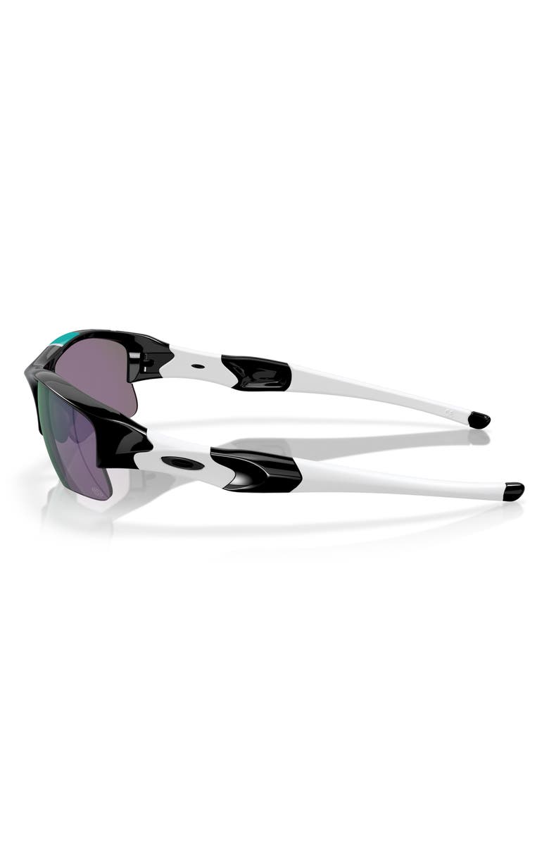 Oakley 63mm Wrap Half Frame Sunglasses, Alternate, color, Black