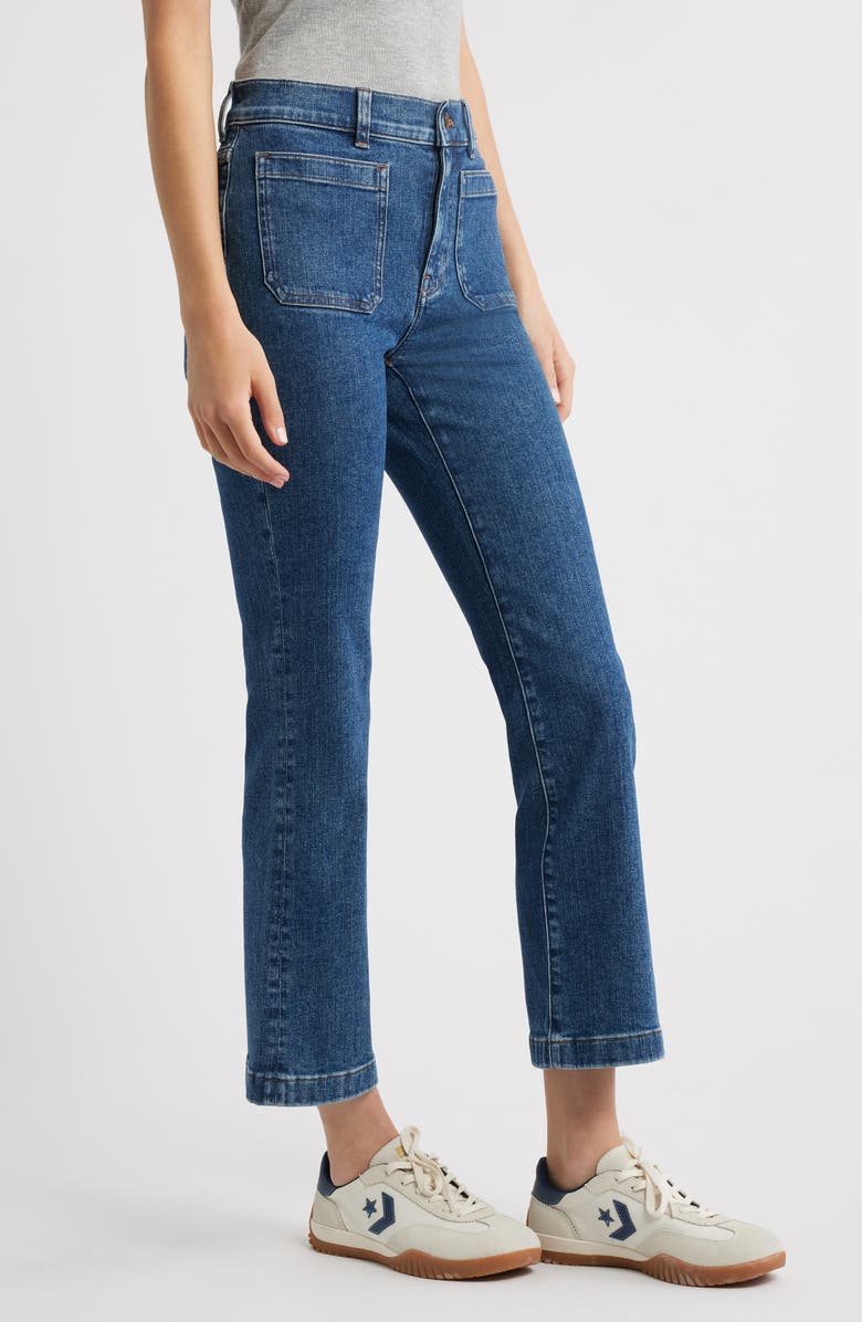 Madewell Kick Out Patch Pocket Crop Jeans, Alternate, color, Hebb Wash