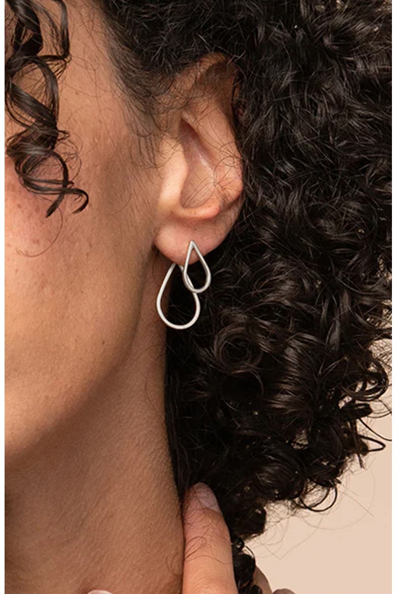 Tabitha Earring Jackets Vintage Layered Statement, Alternate, color, Silver