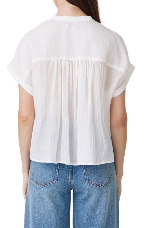 Shop Habitual Half Placket Blouse In White
