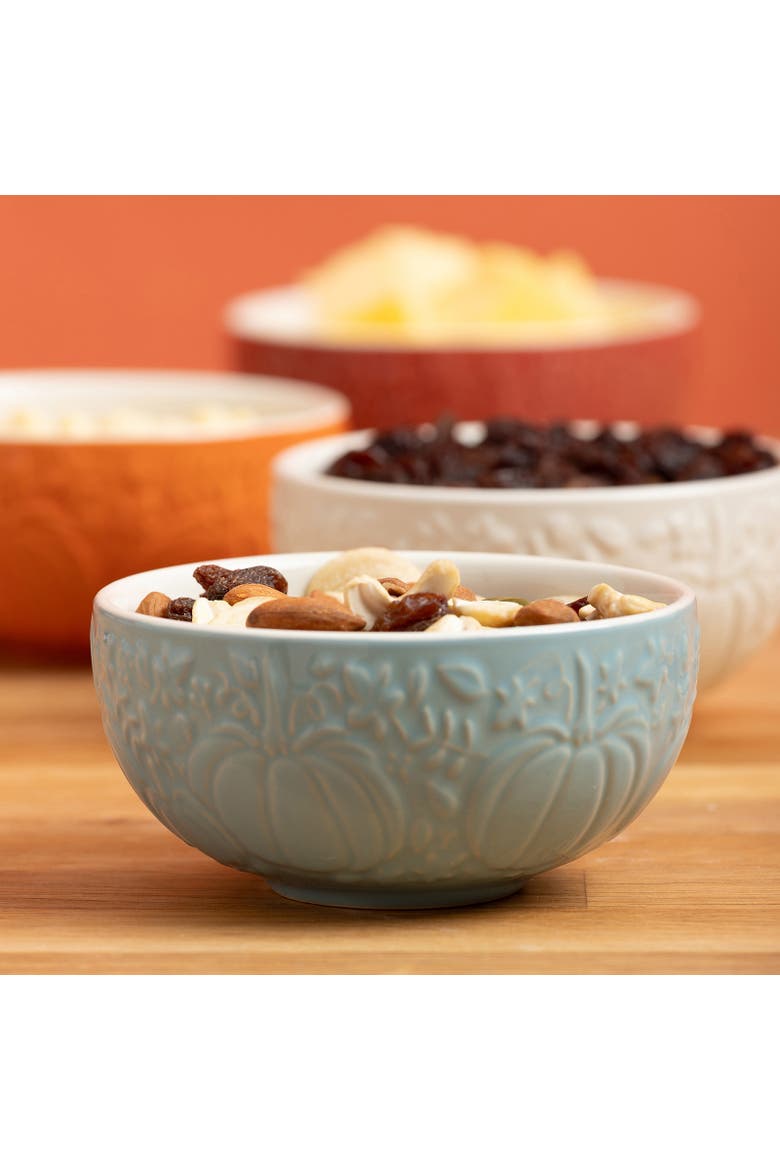 Home Set of 4 Mini Pumpkin Bowls, 5.9-Ounce, Alternate, color, Multicolored