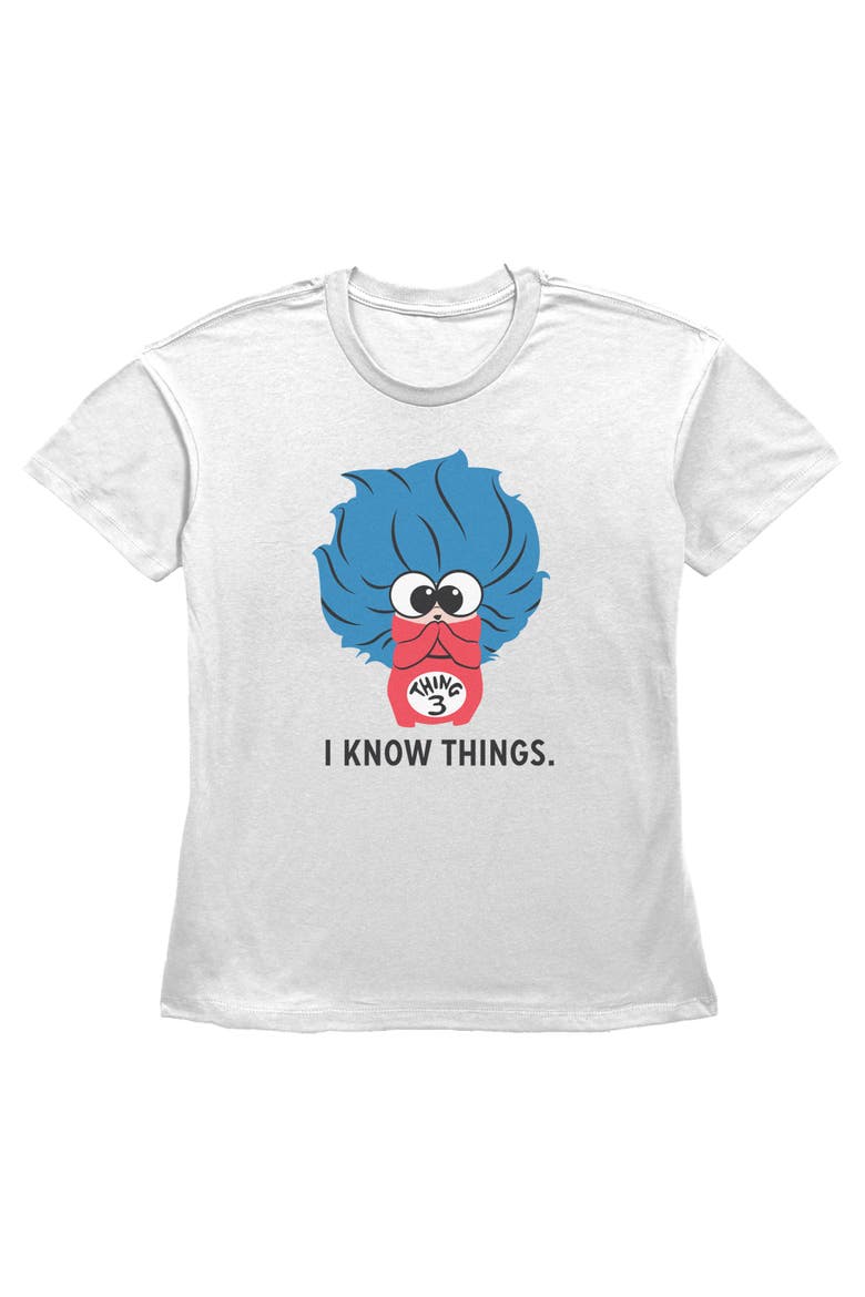 Women's I Know 3 Things Short Sleeve T-Shirt, Main, color, White