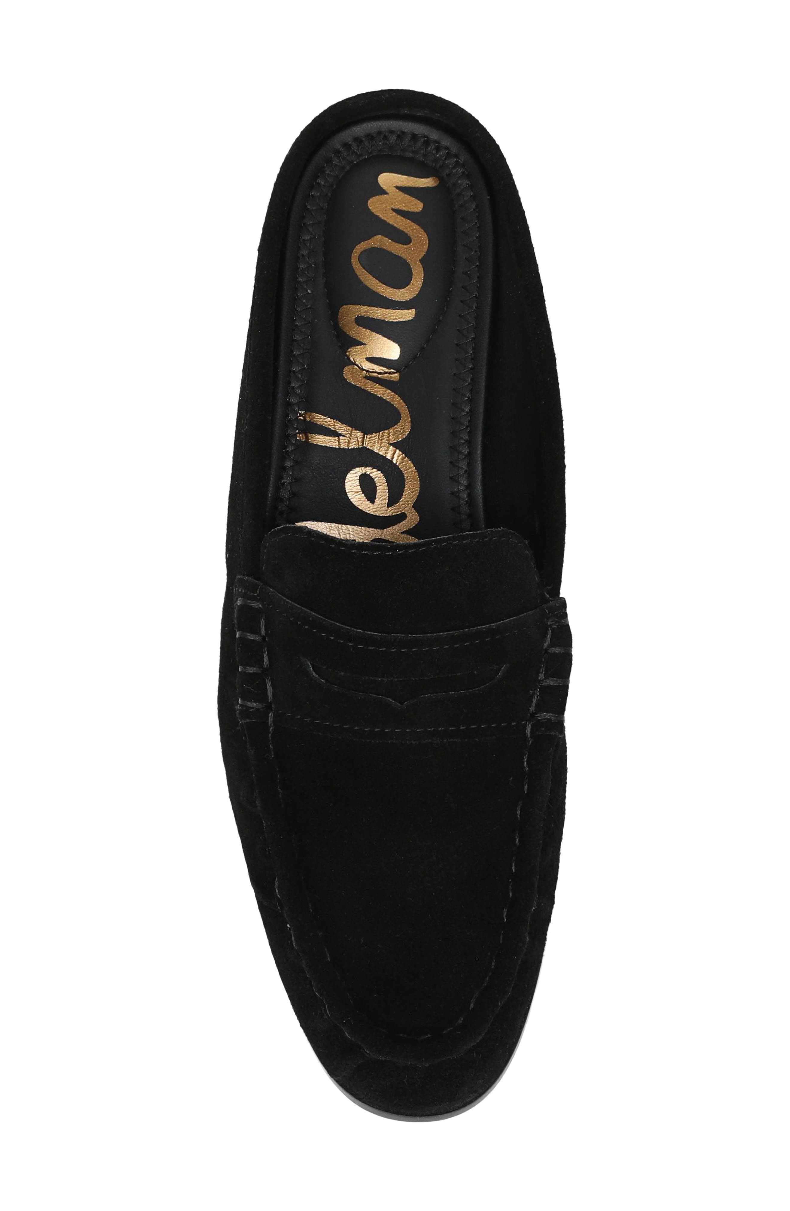 Sam Edelman Louella Penny Loafer Mule, Alternate, color, Black Suede