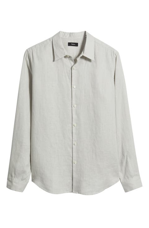 Irving Relaxed Fit Linen Button-Up Shirt