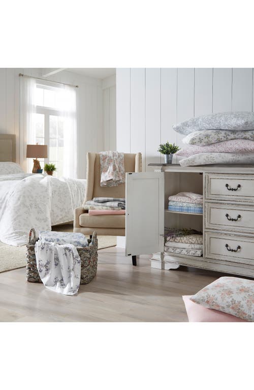 LAURA ASHLEY LAURA ASHLEY FAWNA FLORAL COTTON FLANNEL SHEET SET