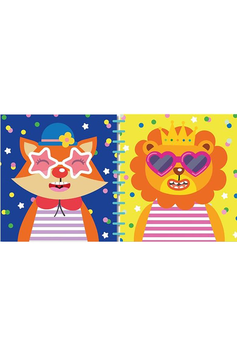 Reusable Silicone Sticker Book, Silly Animals, Kid 3+, Alternate, color, Multicolored