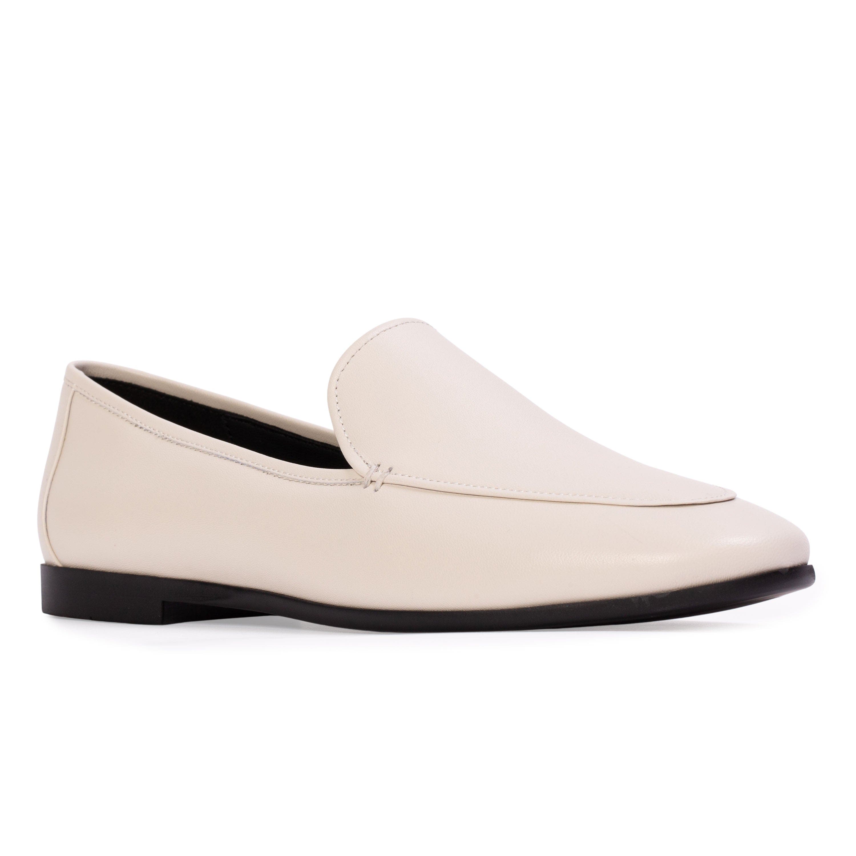 Allie Leather Loafer, Alternate, color, Coconut Leather