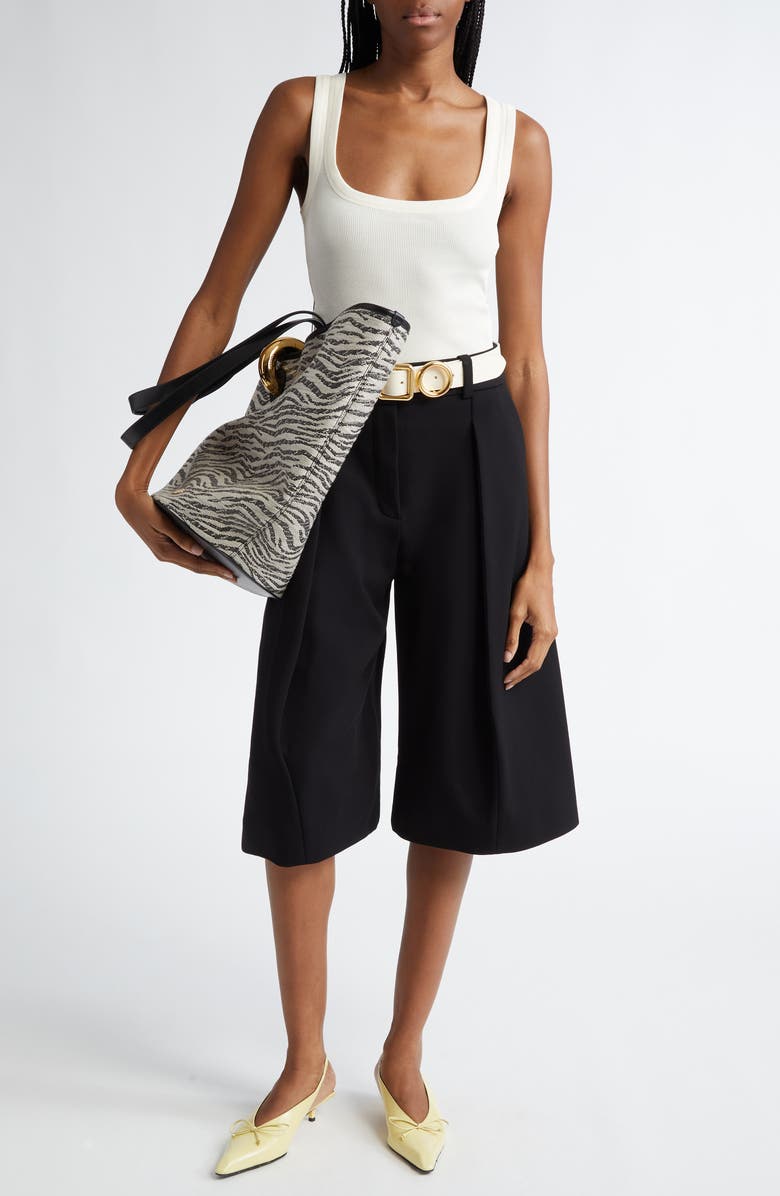 Jacquemus Le Body Gros Grain Rib Cotton Bodysuit, Alternate, color, 