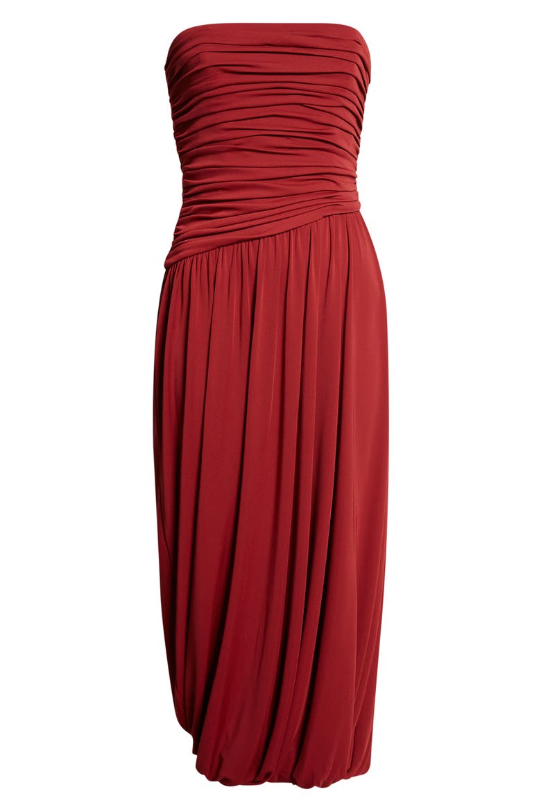 Rosine Strapless Dress, Alternate, color, BERRYWINE