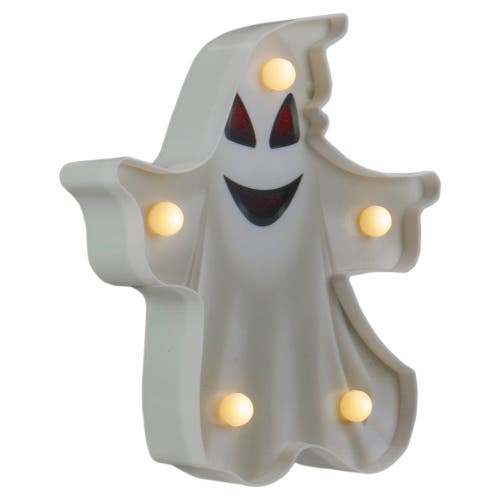 Northlight Led Lighted Ghost Halloween Marquee Sign -7" White In White