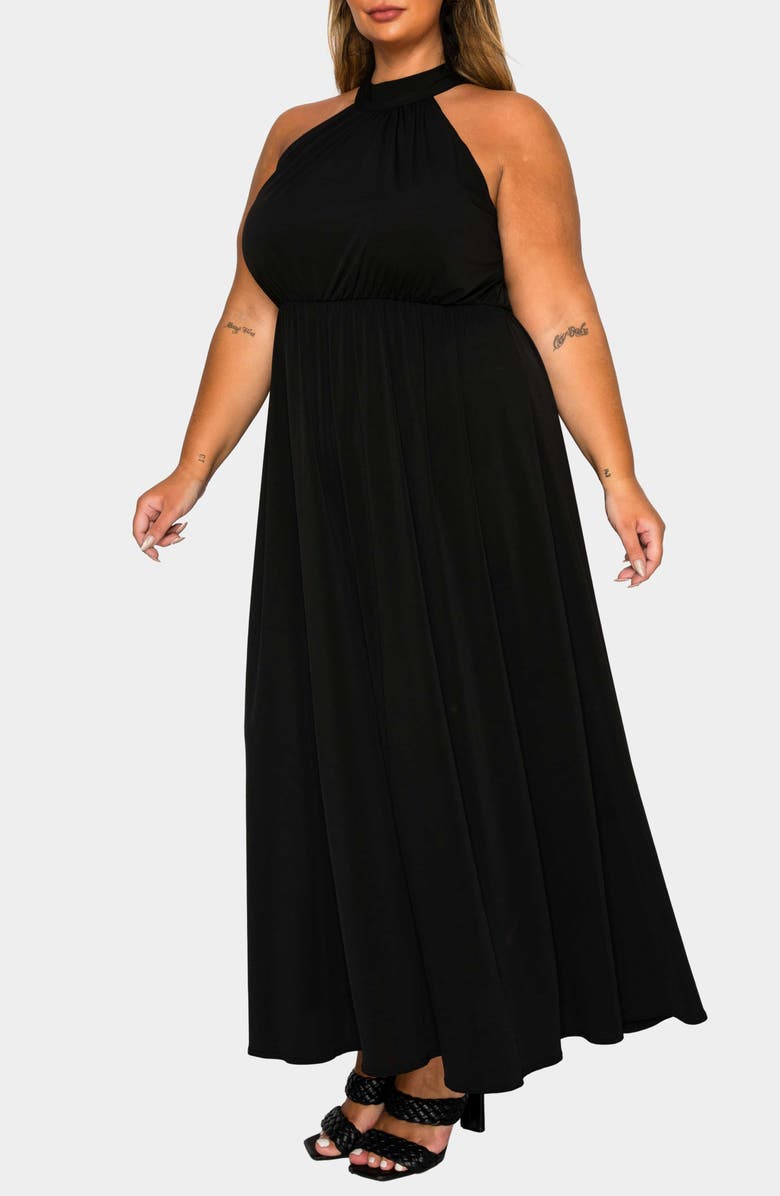 L I V D Cassia Maxi Dress, Alternate, color, Black