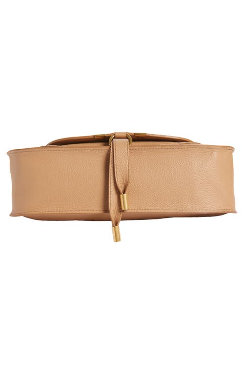 Chloé Marcie Small Satchel Bag In Grained Calfskin In Light Tan