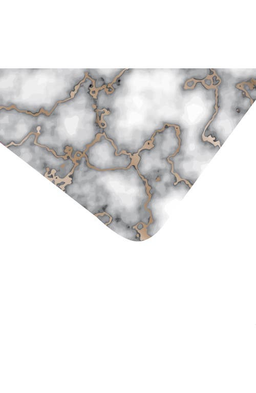 Dainty Home Marble Print Set Of 8 Placemats In Gray