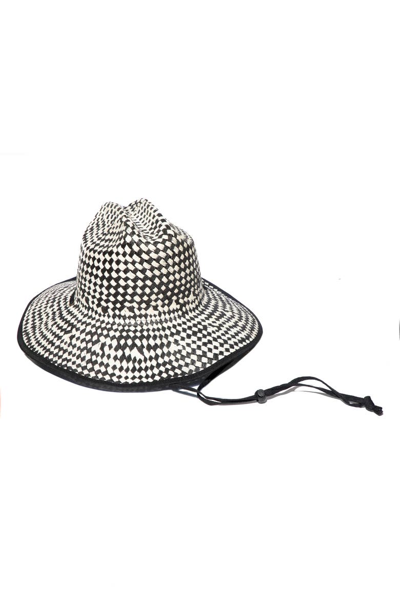 Lele Sadoughi Check Straw Sun Hat, Main, color,
