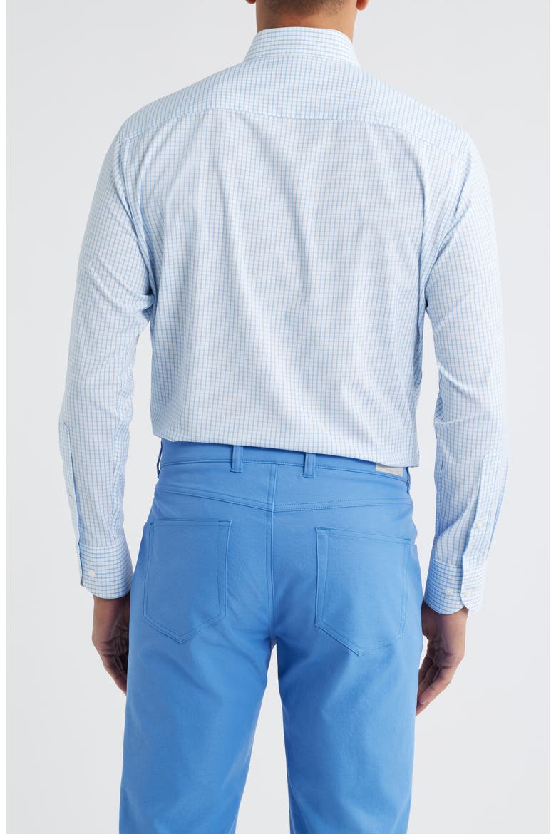 Hanford Check Performance Twill Button-Down Shirt, Alternate, color, COTTAGE BLUE