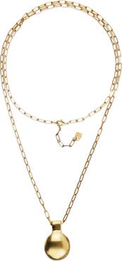 UNODE50 18K Gold-Plated Long Necklace with Large Dial