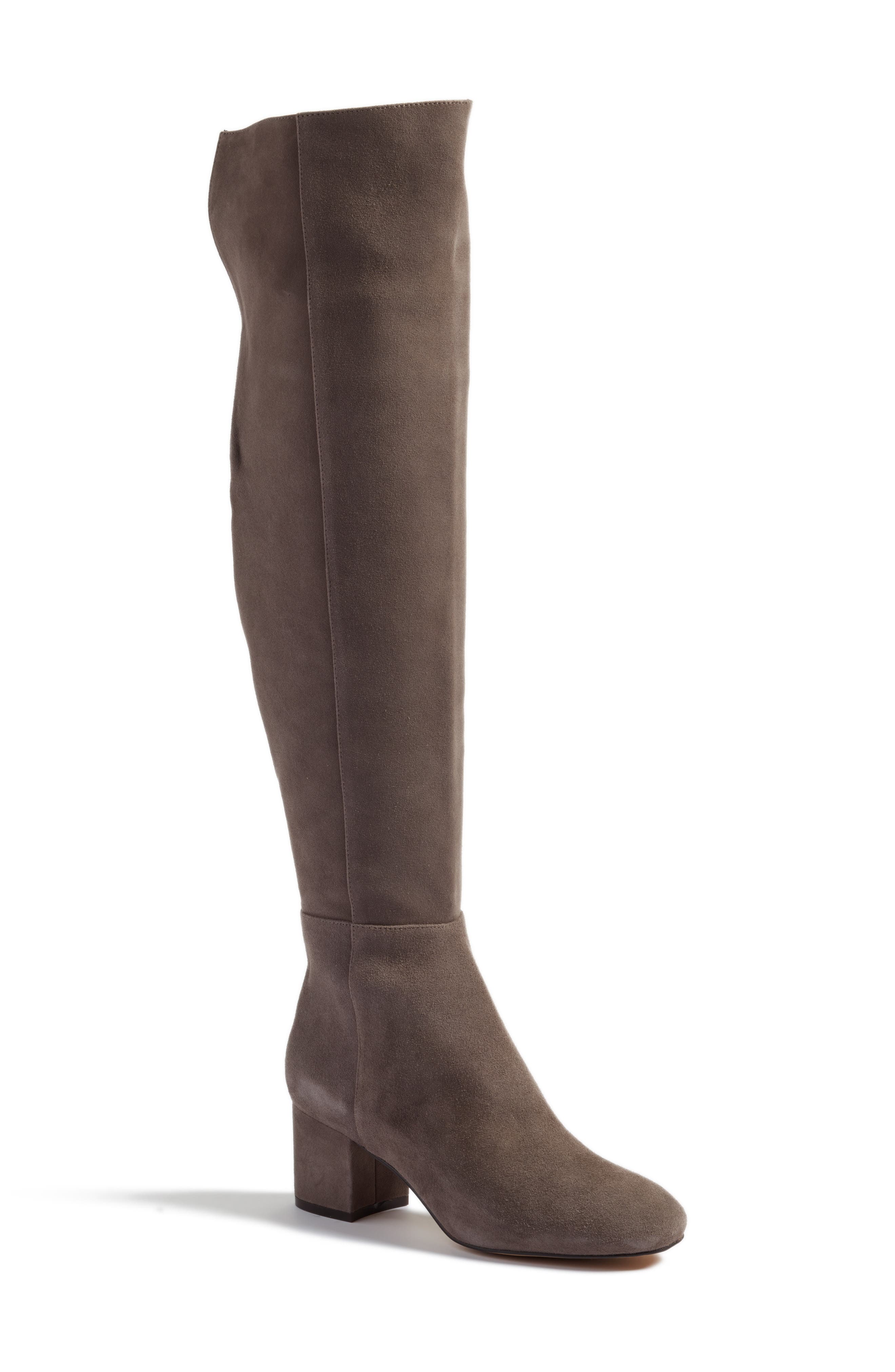 Scarlett Over the Knee Boot, Main, color, GREY SUEDE