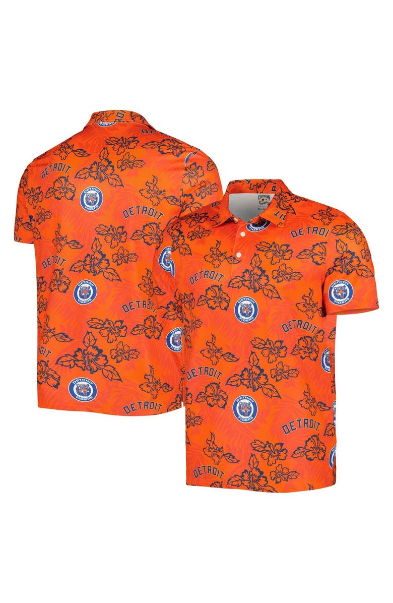 Reyn Spooner Men's Reyn Spooner Orange Detroit Tigers Cooperstown Collection Puamana Print Polo, Main, color, Orange
