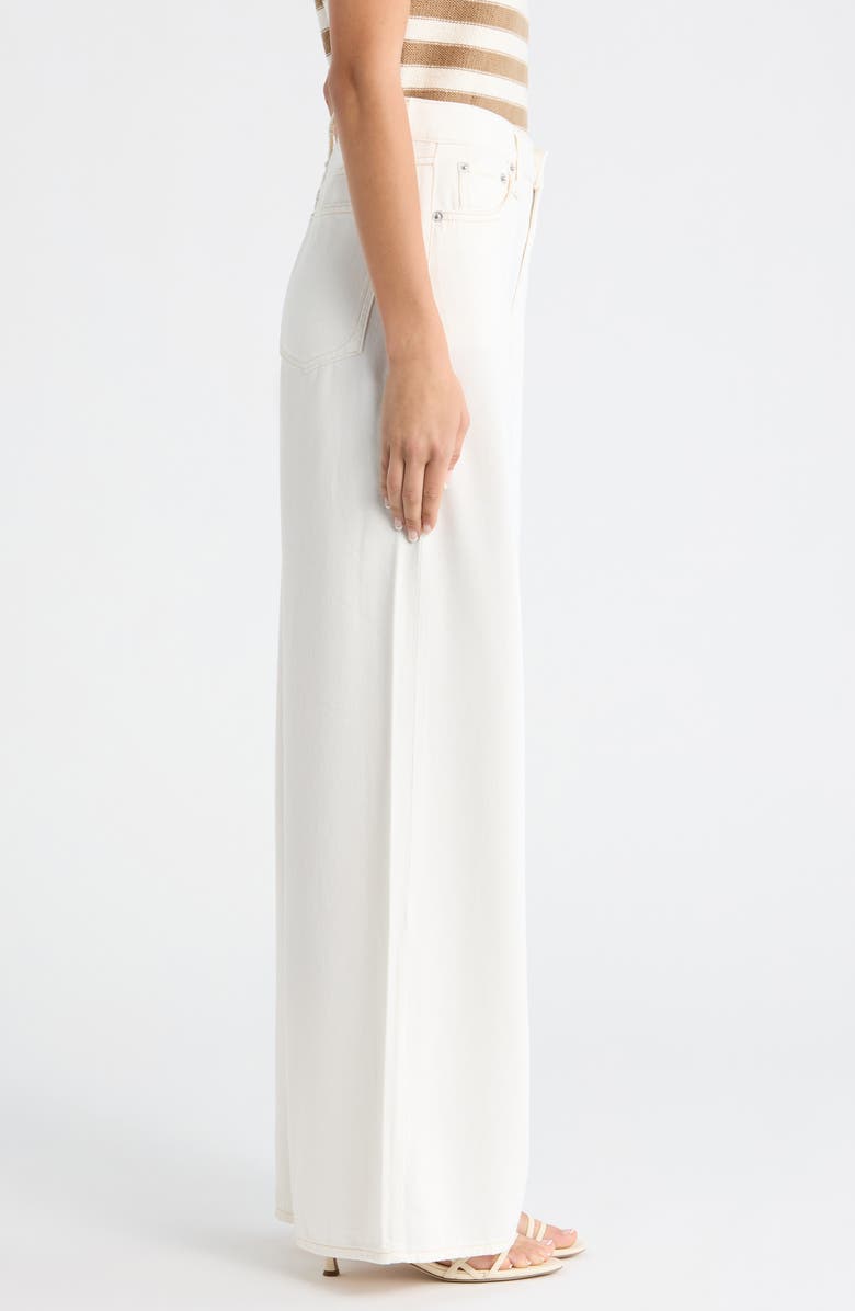 rag & bone Featherweight Sofie High Waist Wide Leg Jeans, Alternate, color, White