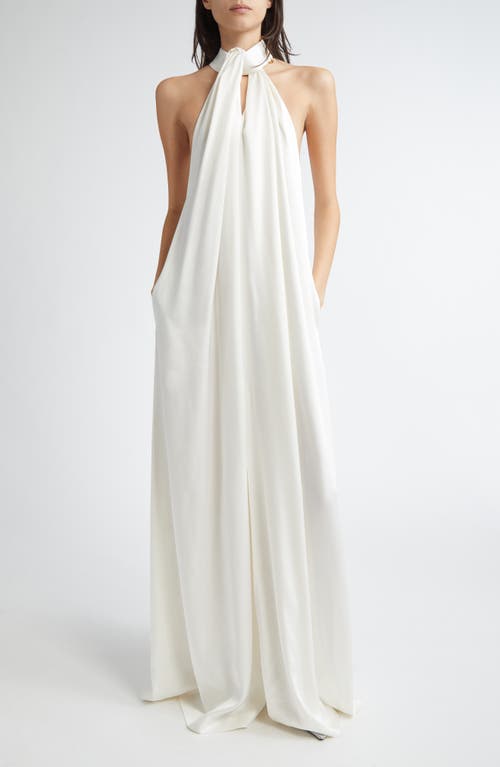 Stella Mccartney Envers Satin Gown In Cream