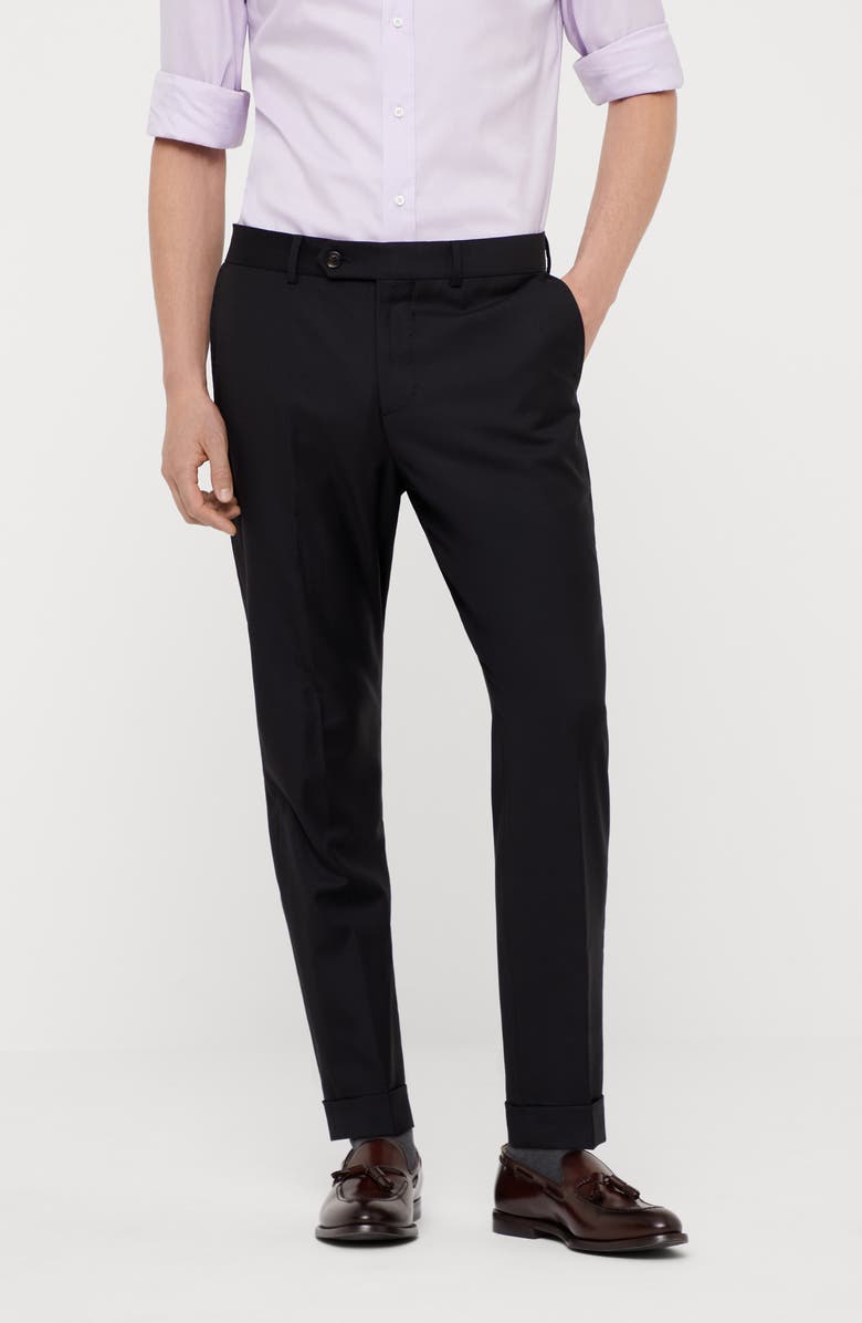 Brunello Cucinelli Virgin wool trousers, Alternate, color, 