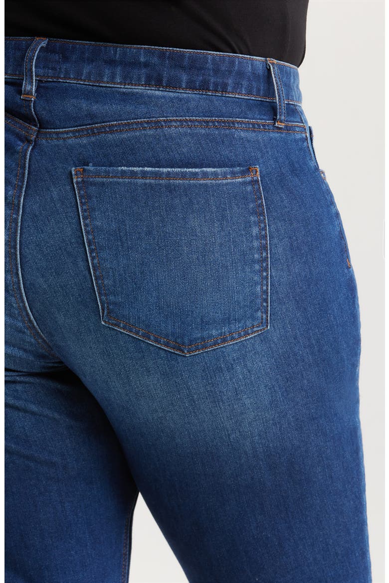 Kelsey Raw Hem High Waist Ankle Flare Jeans, Alternate, color, ROYAL