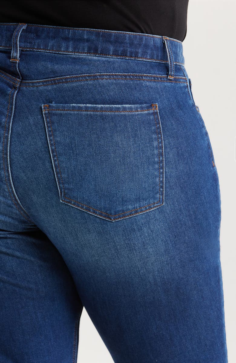 KUT from the Kloth Kelsey Raw Hem High Waist Ankle Flare Jeans, Alternate, color, Royal