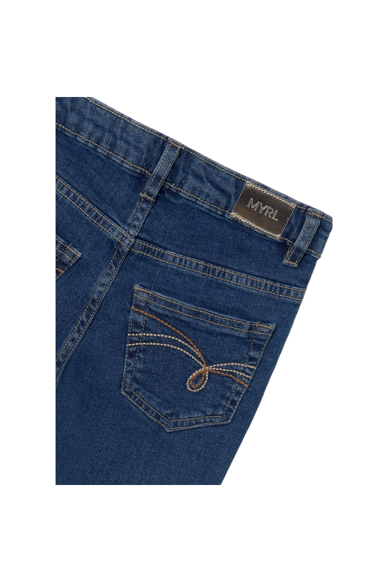 Basic Flared Jeans, Alternate, color, Navy