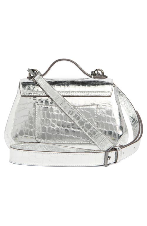 Rag & Bone Realm Flap Crossbody Bag In Silver