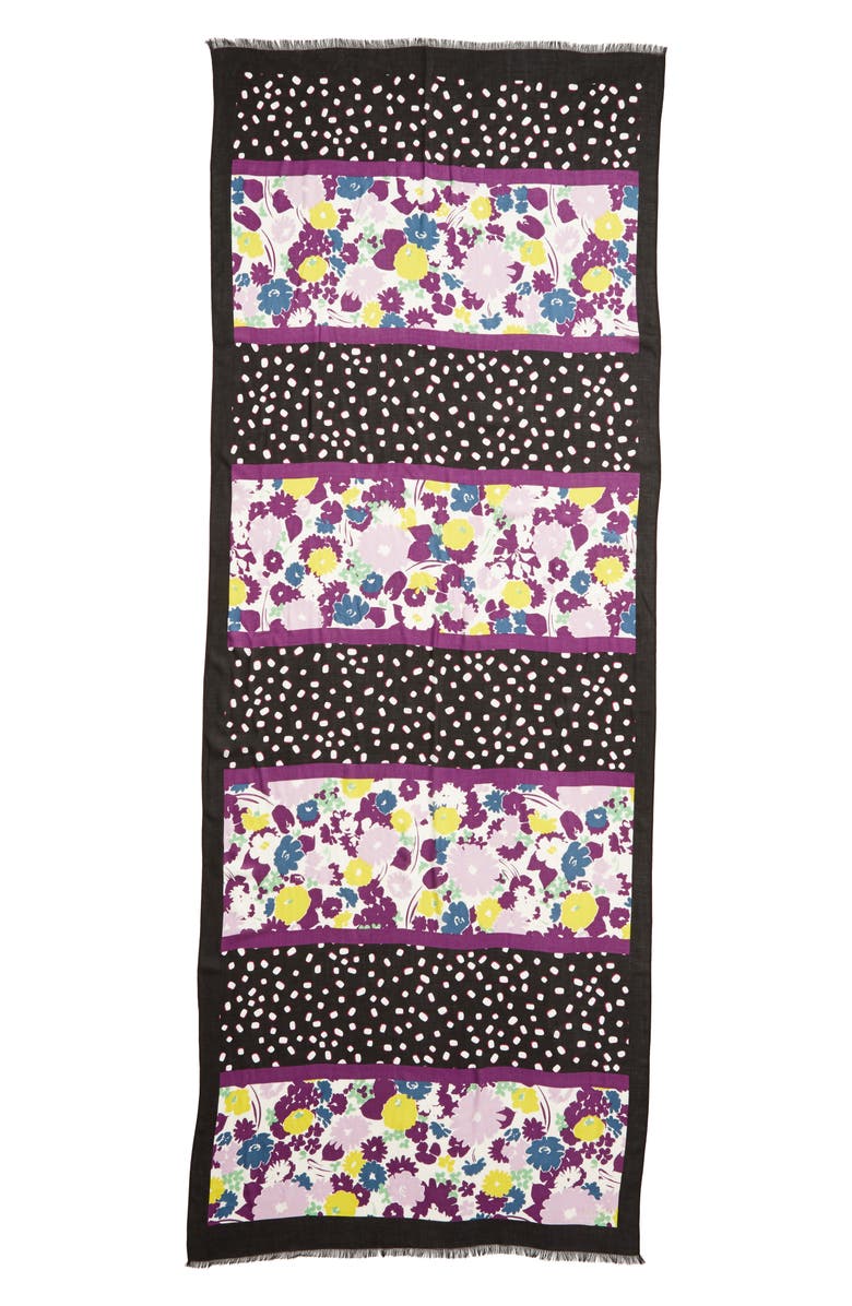 Kate Spade New York mixed stripe twill scarf, Alternate, color, 