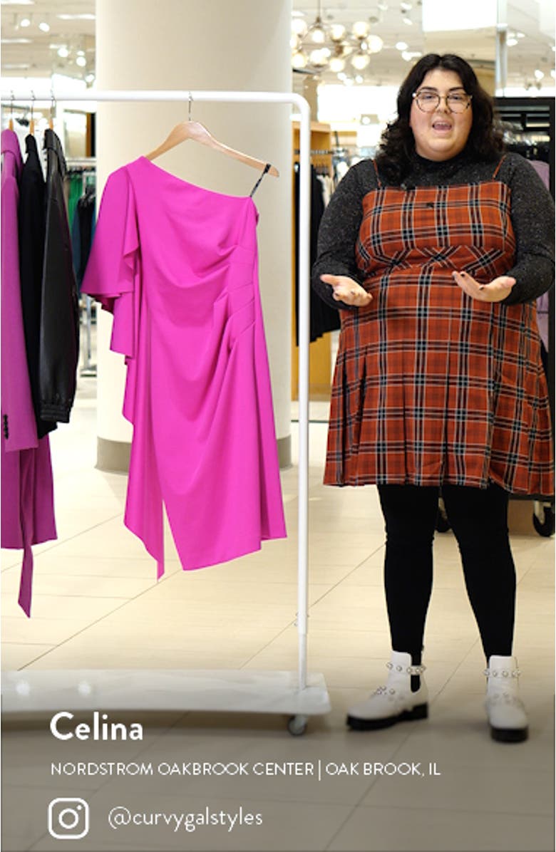 Odella One-Shoulder Sheath Cocktail Dress, sales video thumbnail