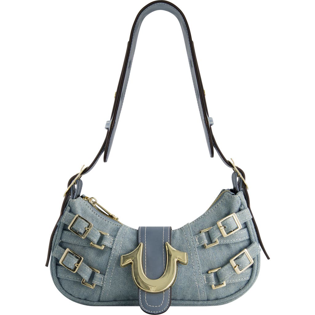 True Religion Multi-strap Denim Shoulder Bag In Blue