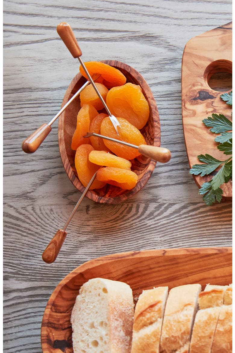 Olivewood Aperitivo Bowls - Set of 4, Alternate, color, Beige
