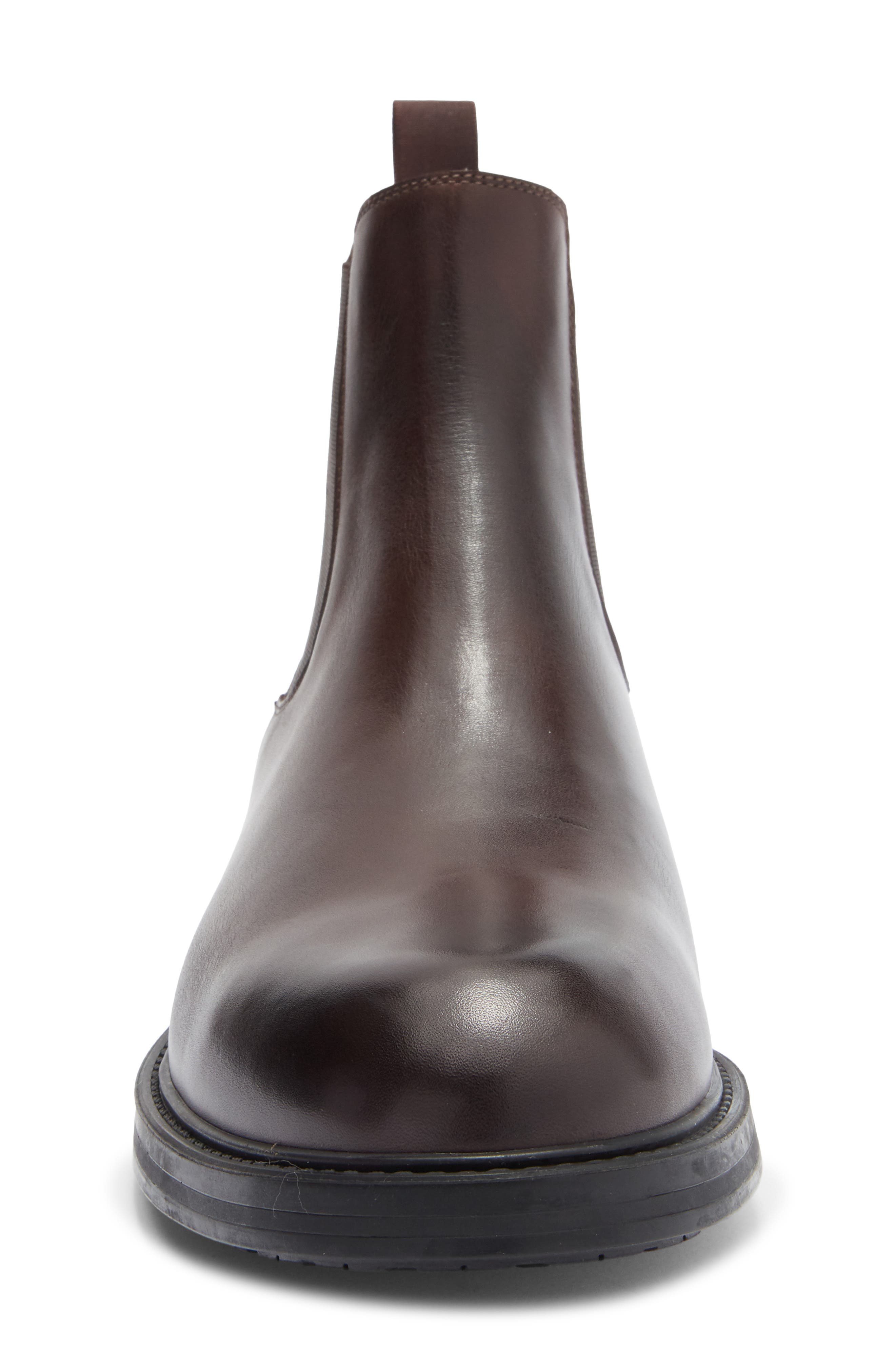 Magnanni Bonn Leather Chelsea Boot, Alternate, color, Marron