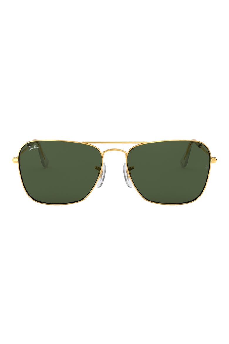 'Caravan' 58mm Aviator Sunglasses, Main, color, GOLD