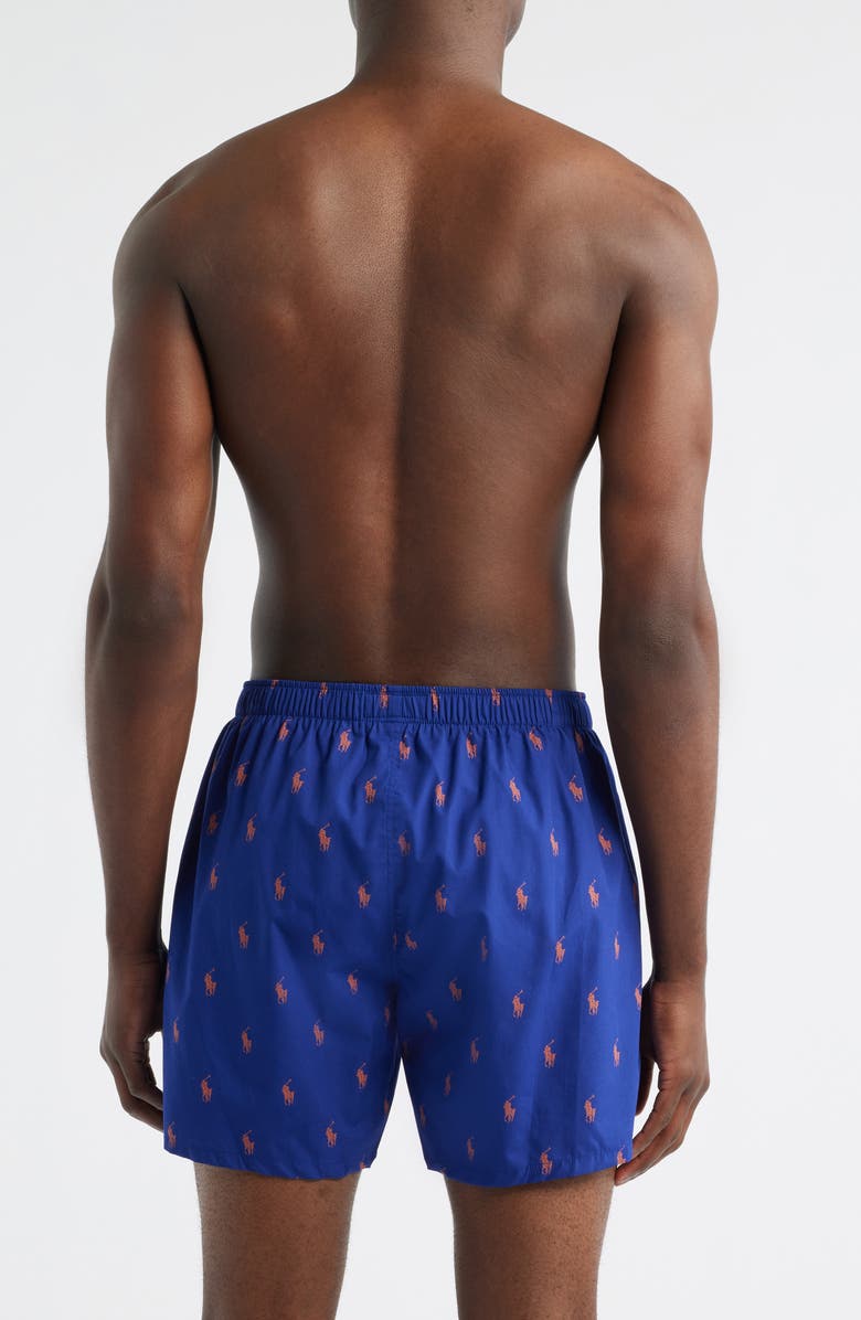 Polo Ralph Lauren Woven Cotton Boxers, Alternate, color, Boston Royal Spring Melon