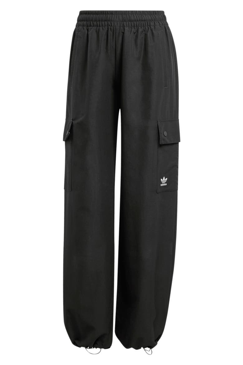 Essentials Recycled Polyester Cargo Pants, Alternate, color, BLACK