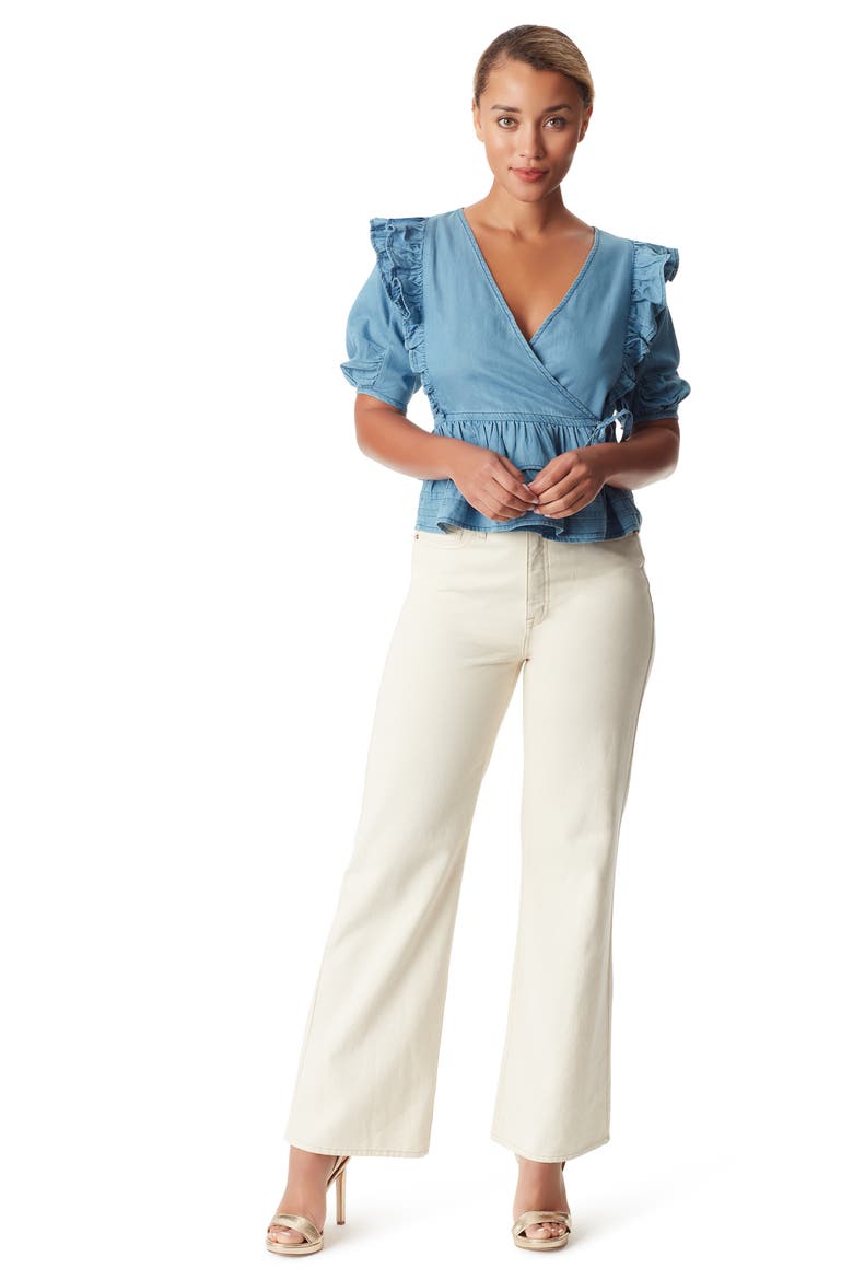Rina Peplum Top, Alternate, color, TIDE WASH