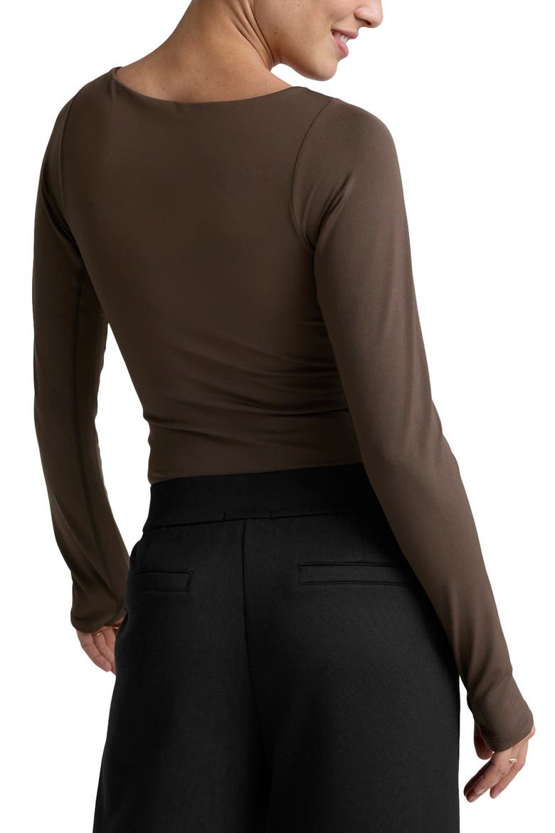 Serene Boatneck Bodysuit, Alternate, color, DUSK BROWN