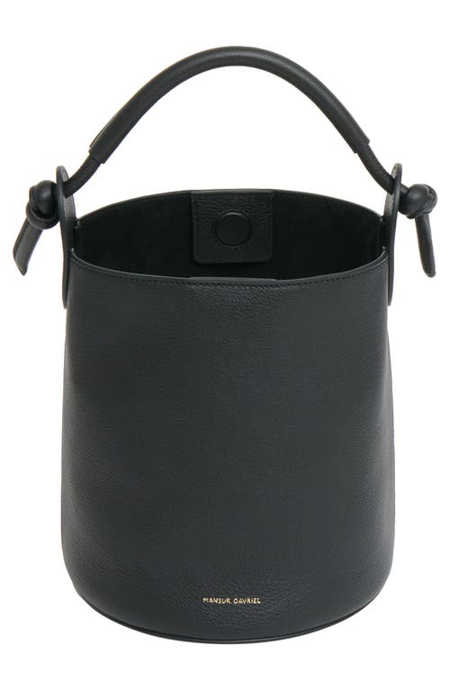 Mansur Gavriel Mini Fortuna Leather Bucket Bag In Black