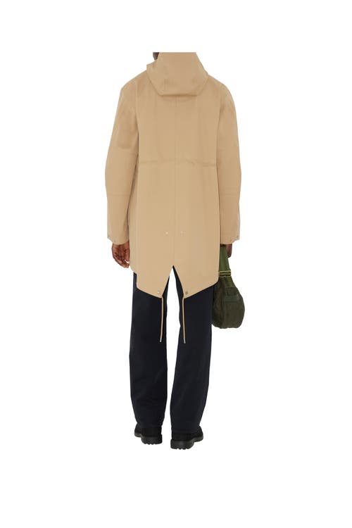 Burberry Bonded Gabardine Parka In Brown